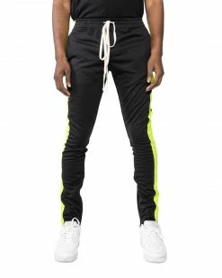 EPTM. EPTM TRACK PANTS-BLACK/NEON GREEN