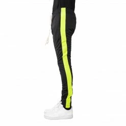 EPTM. EPTM TRACK PANTS-BLACK/NEON GREEN