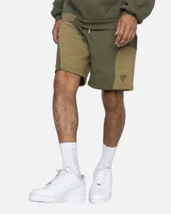 EPTM. EPTM X PASCAL MARBLE SHORTS-OLIVE NEW ARRIVALS