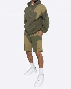 EPTM. EPTM X PASCAL MARBLE SHORTS-OLIVE NEW ARRIVALS