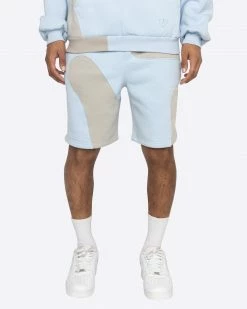 EPTM. EPTM X PASCAL MARBLE SHORTS-LIGHT BLUE NEW ARRIVALS