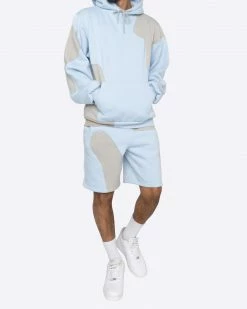 EPTM. EPTM X PASCAL MARBLE SHORTS-LIGHT BLUE NEW ARRIVALS