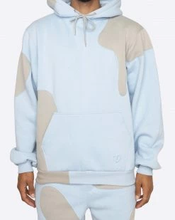 EPTM. NEW ARRIVALS EPTM X PASCAL MARBLE HOODIE-LIGHT BLUE