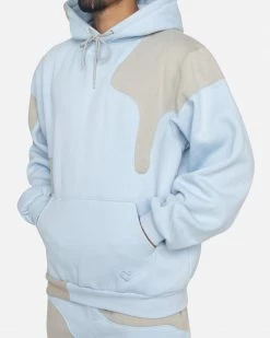 EPTM. NEW ARRIVALS EPTM X PASCAL MARBLE HOODIE-LIGHT BLUE