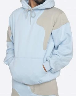 EPTM. NEW ARRIVALS EPTM X PASCAL MARBLE HOODIE-LIGHT BLUE