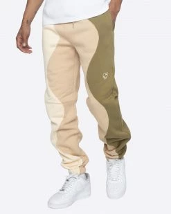 EPTM. EPTM X PASCAL WAVY SWEATPANTS-KHAKI NEW ARRIVALS