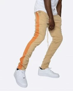 EPTM. EPTM TRACK PANTS-KHAKI/R.ORANGE