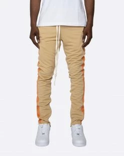 EPTM. EPTM TRACK PANTS-KHAKI/R.ORANGE