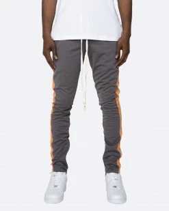 EPTM. EPTM TRACK PANTS-CHARCOAL/R.ORANGE