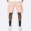 EPTM. EPTM FLEECE CARGO SHORTS-DUSTY PINK