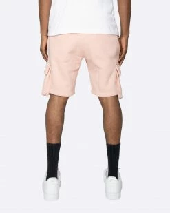 EPTM. EPTM FLEECE CARGO SHORTS-DUSTY PINK