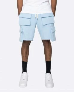EPTM. EPTM FLEECE CARGO SHORTS-BABY BLUE