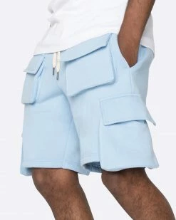 EPTM. EPTM FLEECE CARGO SHORTS-BABY BLUE