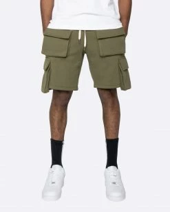 EPTM. EPTM FLEECE CARGO SHORTS- OLIVE
