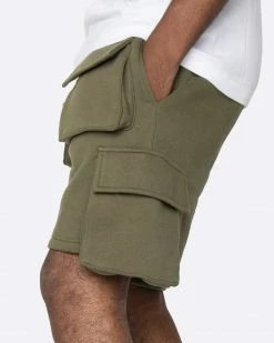 EPTM. EPTM FLEECE CARGO SHORTS- OLIVE