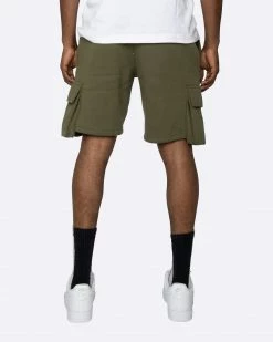 EPTM. EPTM FLEECE CARGO SHORTS- OLIVE