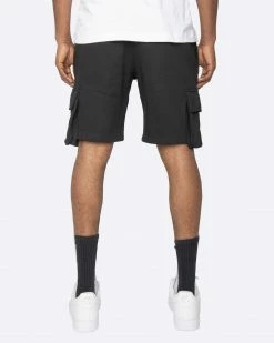 EPTM. EPTM FLEECE CARGO SHORTS-BLACK
