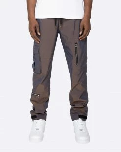 EPTM. CARGOS EPTM 2 TONE CARGO PANTS-PURPLE CHARCOAL
