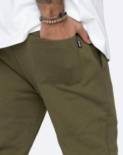 EPTM. EPTM FRENCH TERRY FLARE PANTS-OLIVE SWEATS