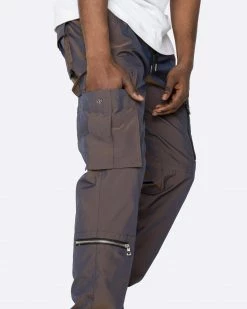 EPTM. CARGOS EPTM 2 TONE CARGO PANTS-PURPLE CHARCOAL