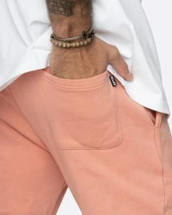 EPTM. EPTM FRENCH TERRY FLARE PANTS-DARK PINK SWEATS