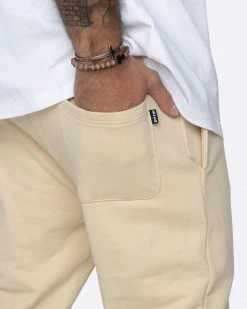 EPTM. EPTM FRENCH TERRY FLARE PANTS-KHAKI