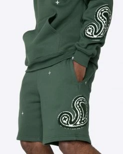 EPTM. EPTM PAISLEY SHORTS-HUNTER GREEN