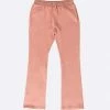 EPTM. EPTM FRENCH TERRY FLARE PANTS-DARK PINK SWEATS