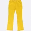 EPTM. EPTM FRENCH TERRY FLARE PANTS-MUSTARD