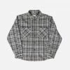 EPTM. EPTM SLIT FLANNEL SHIRT-CONCRETE