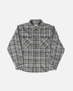 EPTM. EPTM SLIT FLANNEL SHIRT-CONCRETE