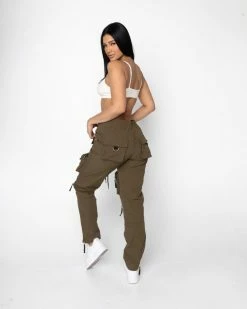EPTM. BOTTOMS EPTM WOMEN C4 CARGO PANTS-OLIVE
