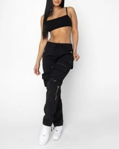 EPTM. BOTTOMS EPTM WOMEN C4 CARGO PANTS-BLACK