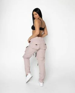 EPTM. EPTM WOMEN C4 CARGO PANTS-DUSTY PINK