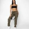 EPTM. EPTM WOMEN TAYHWA STRAP CARGO-OLIVE BOTTOMS