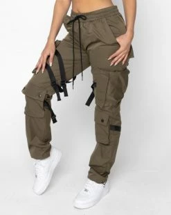 EPTM. EPTM WOMEN TAYHWA STRAP CARGO-OLIVE BOTTOMS