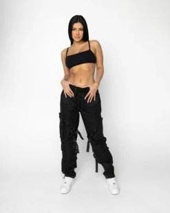 EPTM. BOTTOMS EPTM WOMEN TAYHWA STRAP CARGO-BLACK