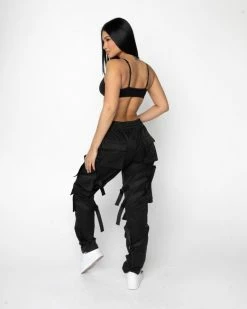 EPTM. BOTTOMS EPTM WOMEN TAYHWA STRAP CARGO-BLACK