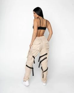 EPTM. BOTTOMS EPTM WOMEN TAYHWA STRAP CARGO-KHAKI