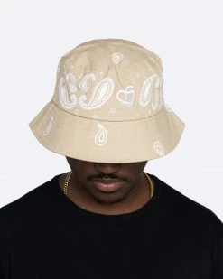EPTM. EPTM X PASCAL VINTAGE PAISLEY BUCKET HAT-KHAKI NEW ARRIVALS