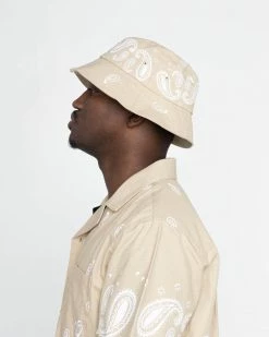 EPTM. EPTM X PASCAL VINTAGE PAISLEY BUCKET HAT-KHAKI NEW ARRIVALS