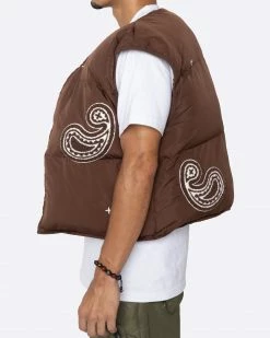 EPTM. EPTM PUFFER VEST (REVERSIBLE )-BROWN VESTS