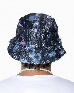 EPTM. ACCESSORIES EPTM TIE DYED BANDANA BUCKET HAT-BLACK