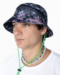 EPTM. ACCESSORIES EPTM TIE DYED BANDANA BUCKET HAT-BLACK