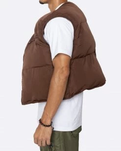 EPTM. EPTM PUFFER VEST (REVERSIBLE )-BROWN VESTS
