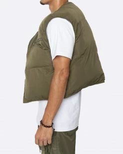 EPTM. EPTM PUFFER VEST (REVERSIBLE )OLIVE VESTS