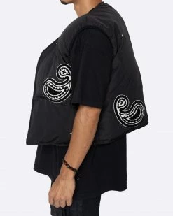 EPTM. EPTM PUFFER VEST (REVERSIBLE )-BLACK VESTS