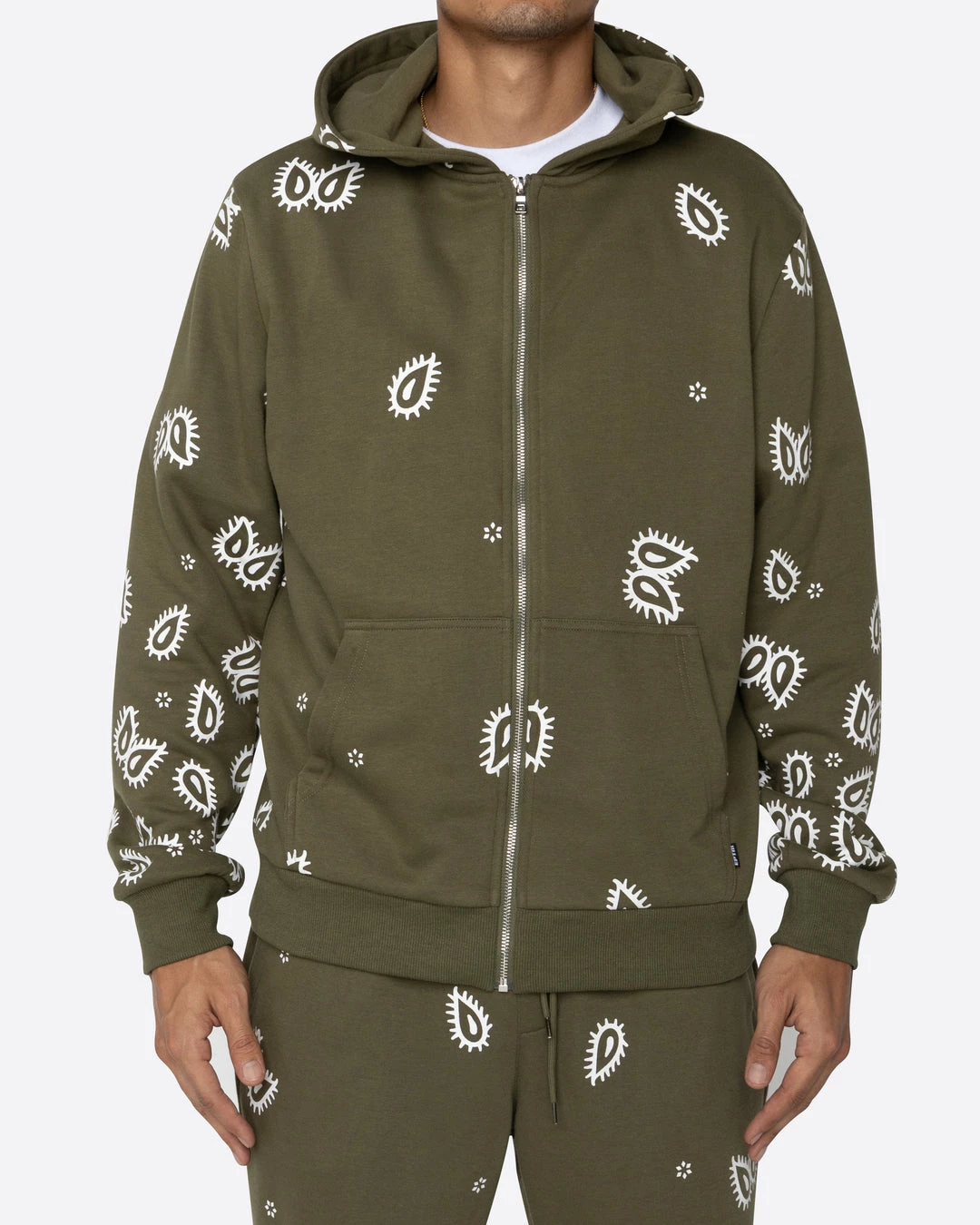 EPTM. HOODIES EPTM AMOEBA PRINT ZIP HOODIE-OLIVE 2 EPTM. HOODIES EPTM AMOEBA PRINT ZIP HOODIE-OLIVE