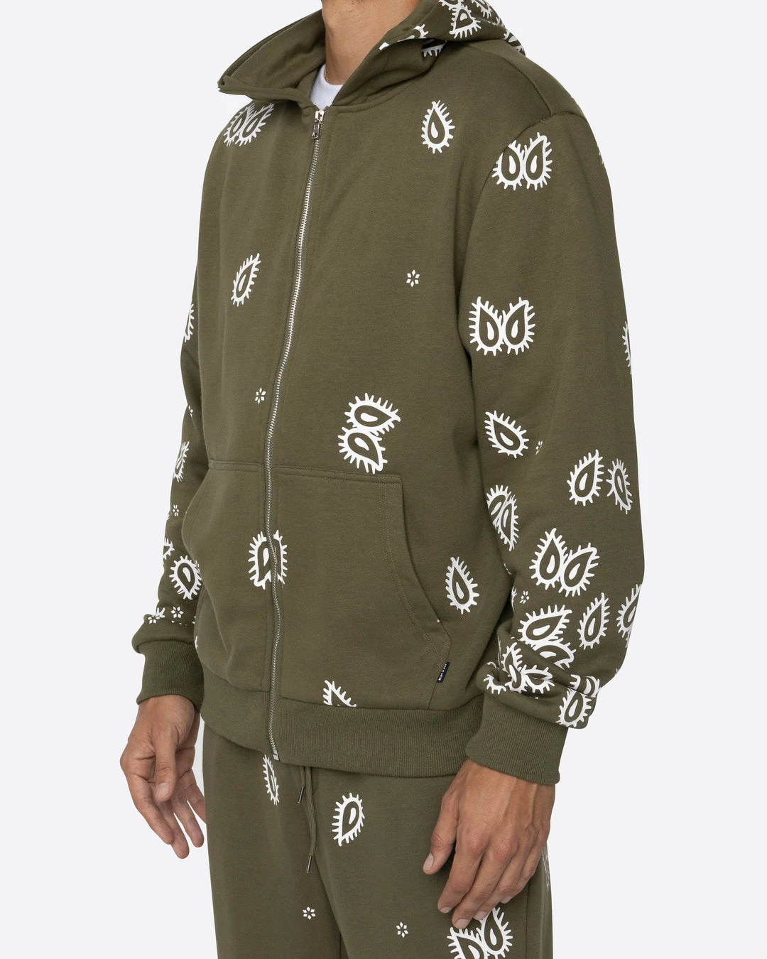 EPTM. HOODIES EPTM AMOEBA PRINT ZIP HOODIE-OLIVE 3 EPTM. HOODIES EPTM AMOEBA PRINT ZIP HOODIE-OLIVE