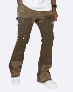 EPTM. EPTM CAMO POCKET FLARE PANTS-OLIVE
